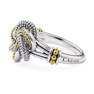 LAGOS Sterling Silver & 18K Yellow Gold Love Knot Ring